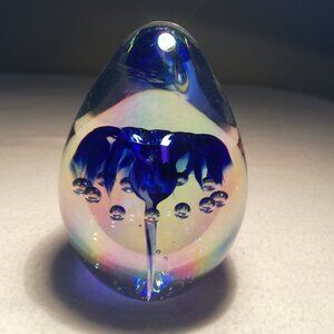 Vintage James Alloway Art Glass Paper Weight